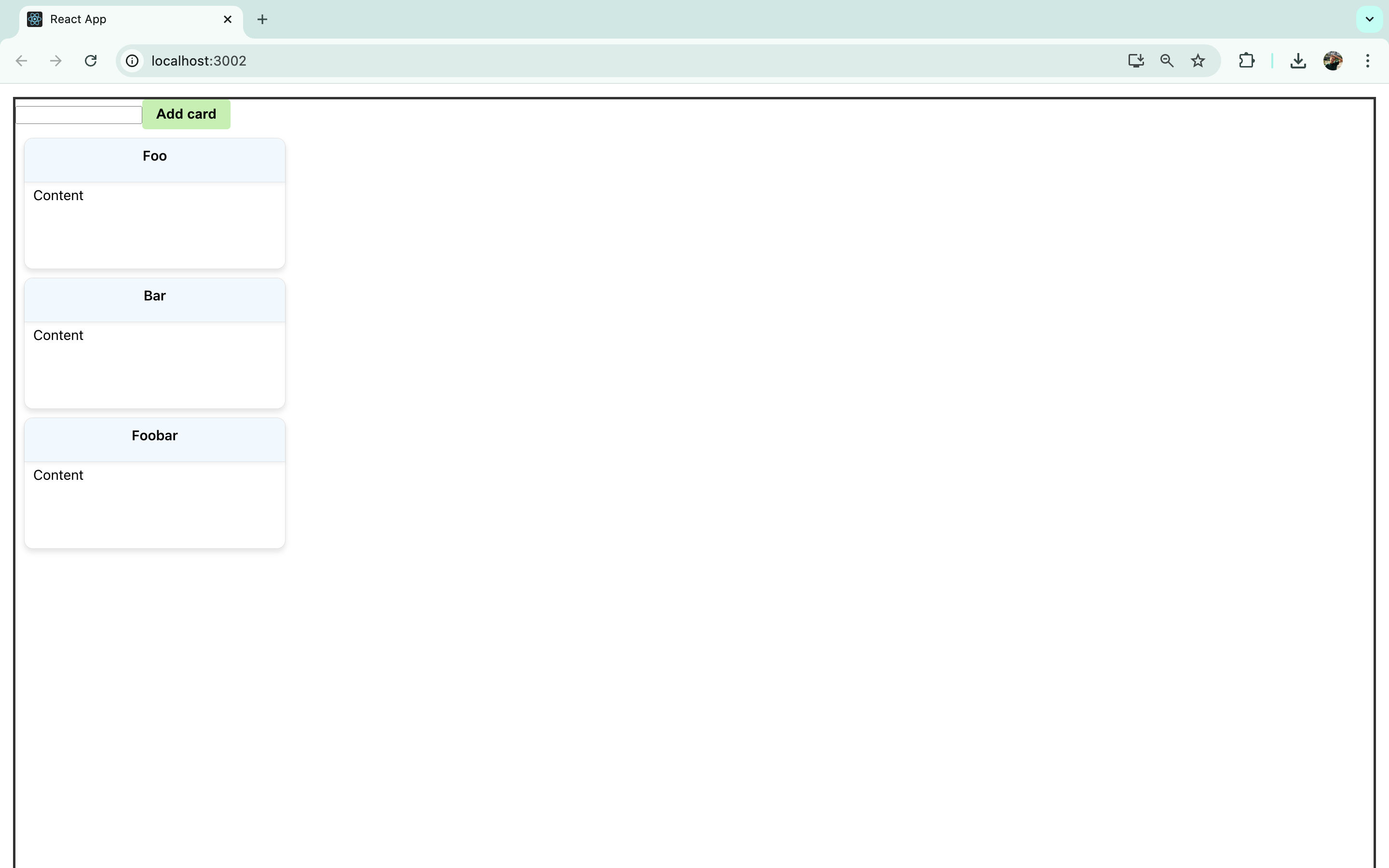 Add card with style Add card with style